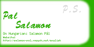 pal salamon business card