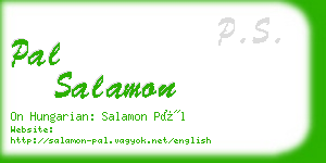 pal salamon business card